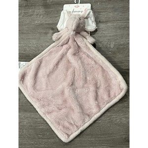New So Dreamy Plush Elephant Baby Security Blanket Lovey Embroidered Eyes Pink